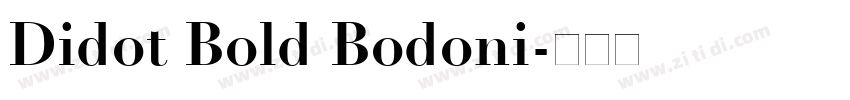 Didot Bold Bodoni字体转换